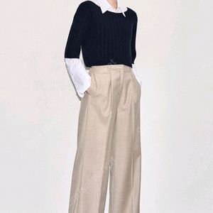 타임 울 백 밴딩 와이드 팬츠66 랑방 마인 더캐시미어