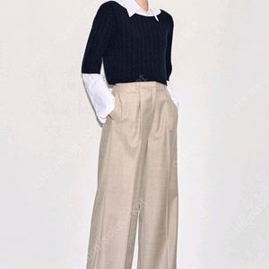 타임 울 백 밴딩 와이드 팬츠66 랑방 마인 더캐시미어