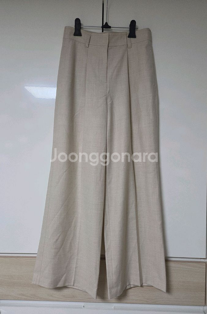 타임 울 백 밴딩 와이드 팬츠66 랑방 마인 더캐시미어--4