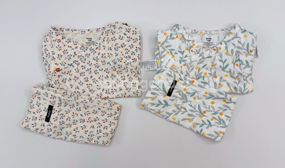 코니 밤부 바디수트 & 레깅스 세트 12m--0