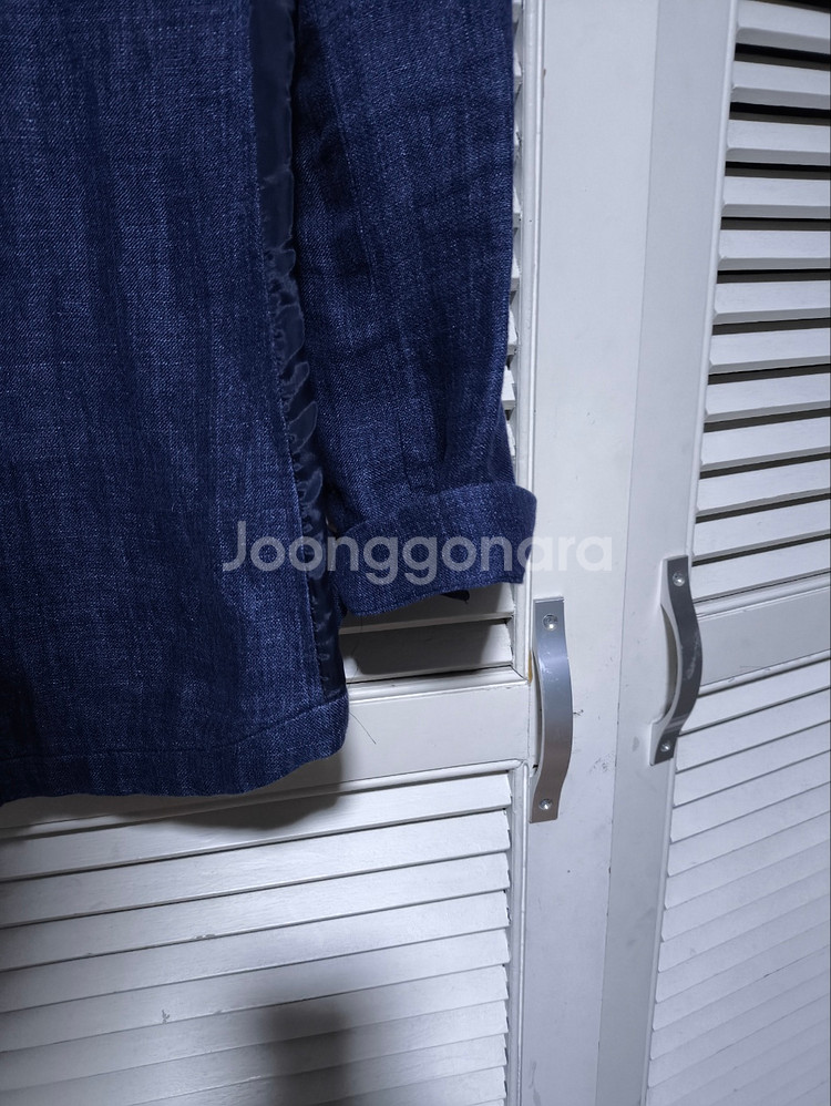 38 아르마니 꼴레지오니 데님 셔츠 노카라--2