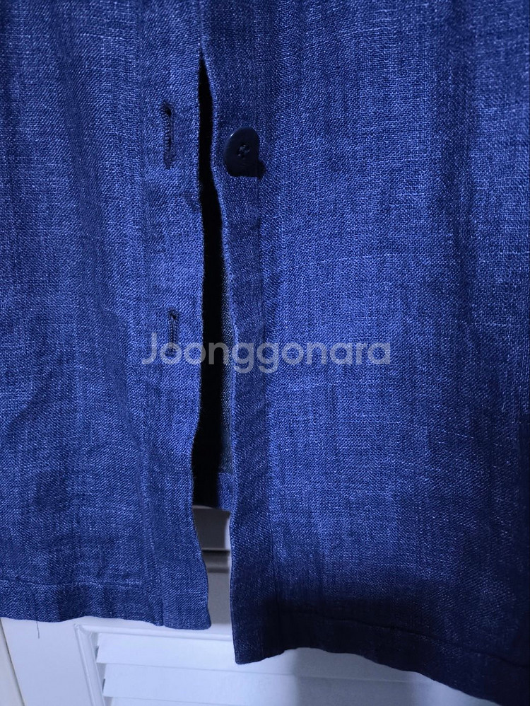 38 아르마니 꼴레지오니 데님 셔츠 노카라--4