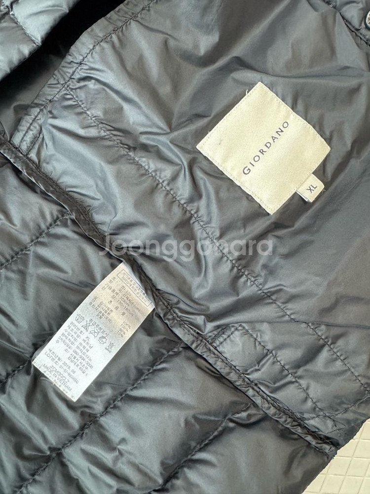지오다노 경량패딩 조끼 블랙 XL--3