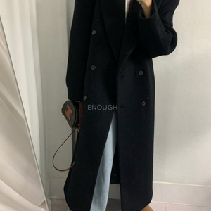 아웃핏 하이알파카코트 블랙