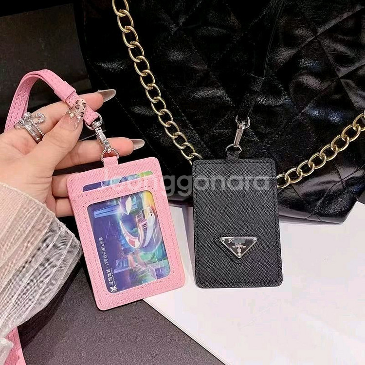 프 블랙 카드 지갑 목걸이 카드홀더--1