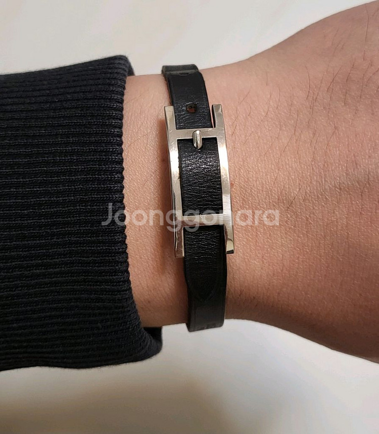 에르메스 하피 은장 팔찌 남여공용 브라이슬릿 남자 여성--0