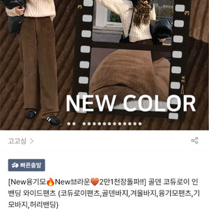 지그재그 고고싱 골덴 코듀로이 다크브라운 팬츠