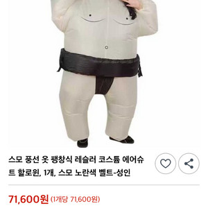 스모 선수 코스튬 의상 성인사이즈