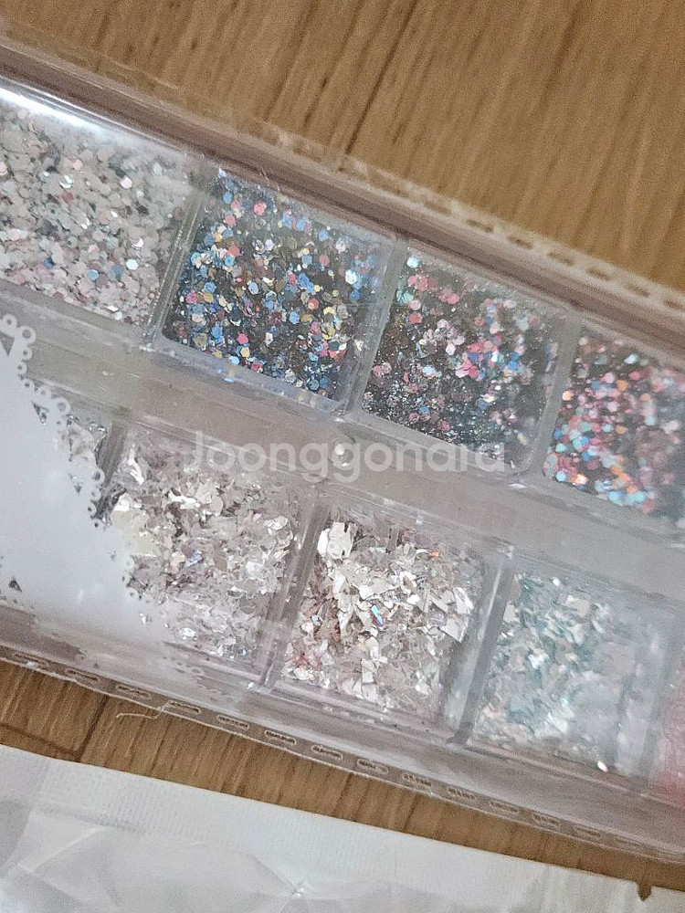 네일 재료 2개 일괄 (파츠, 글리터)--1