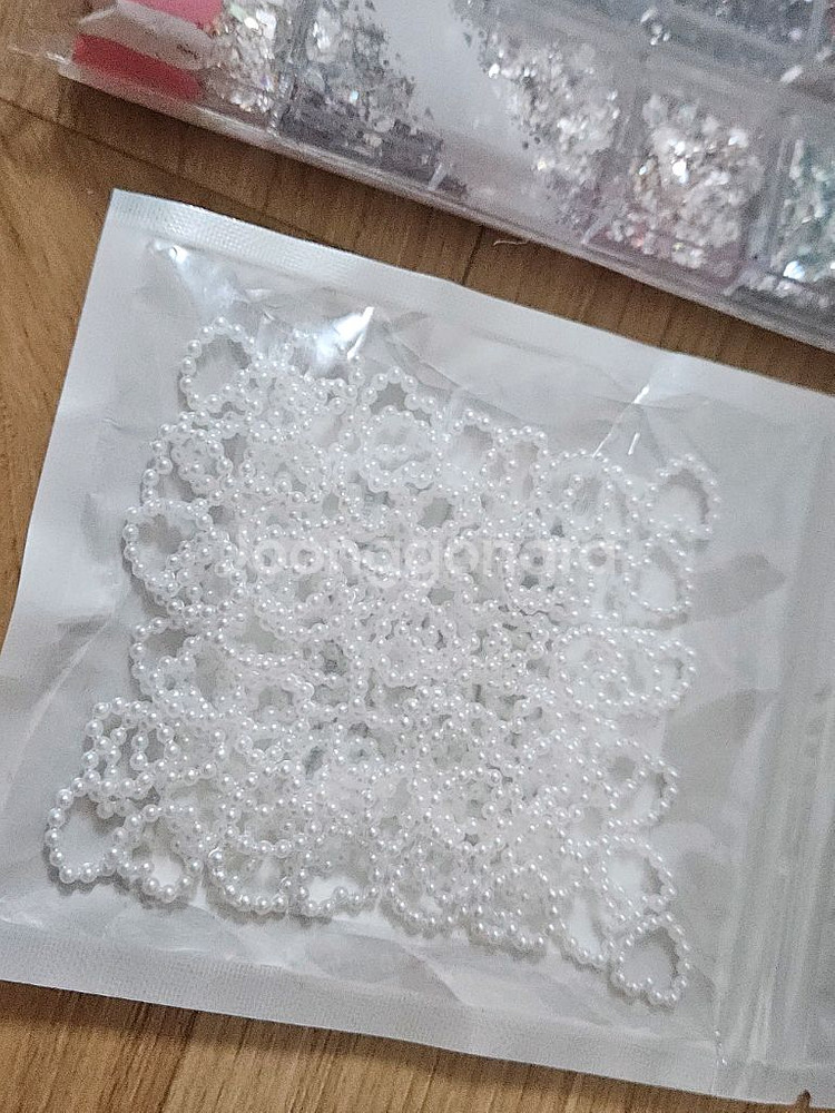 네일 재료 2개 일괄 (파츠, 글리터)--2