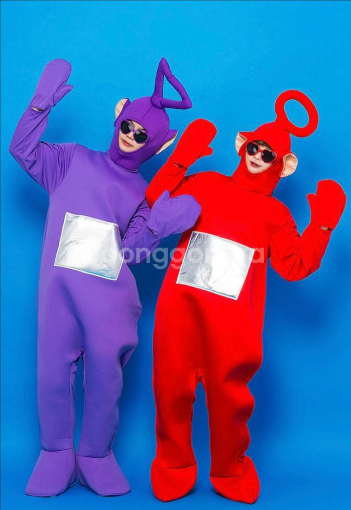 텔레토비 코스프레 옷 + 선글라스 세트--0