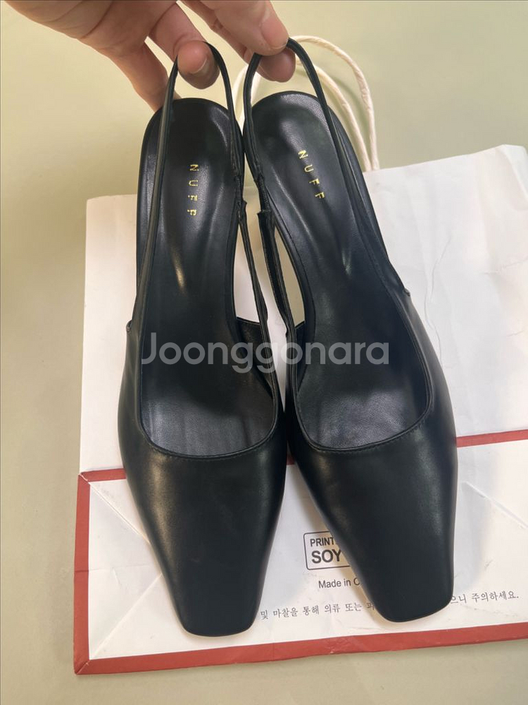 거의새것 230 슬링백 구두 블랙 5cm--1