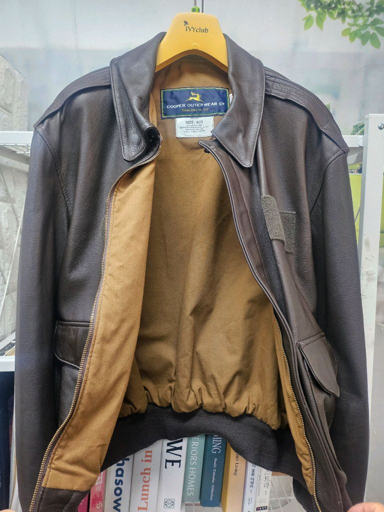쿠퍼 A-2 플라이트 46 빈티지 남성가죽자켓 XD27 이미지
