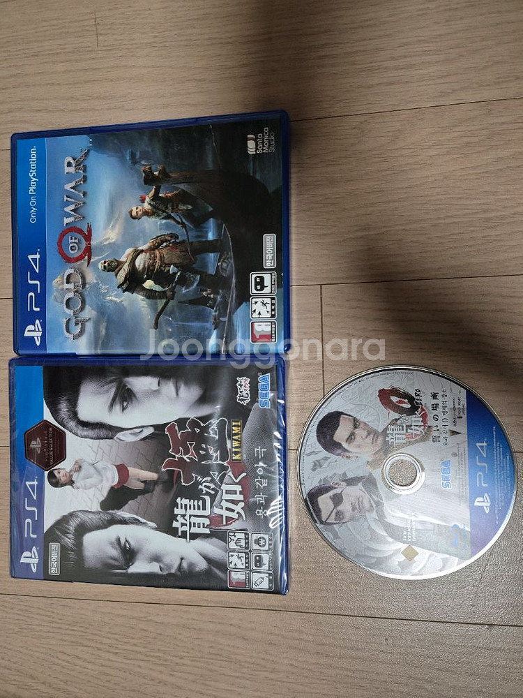 PS4 타이틀 판매(용과같이극, 용과같이0, 갓오브워)--0