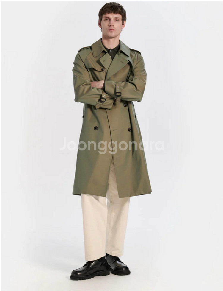 클럽모나코 트렌치 코트 카키--3