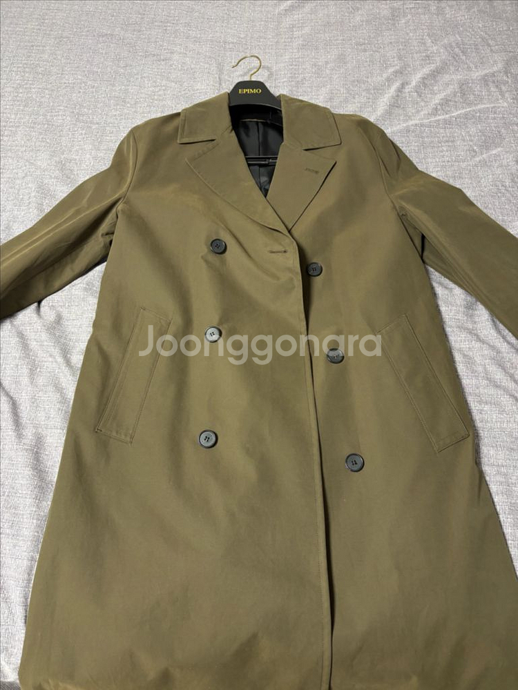 클럽모나코 트렌치 코트 카키--2
