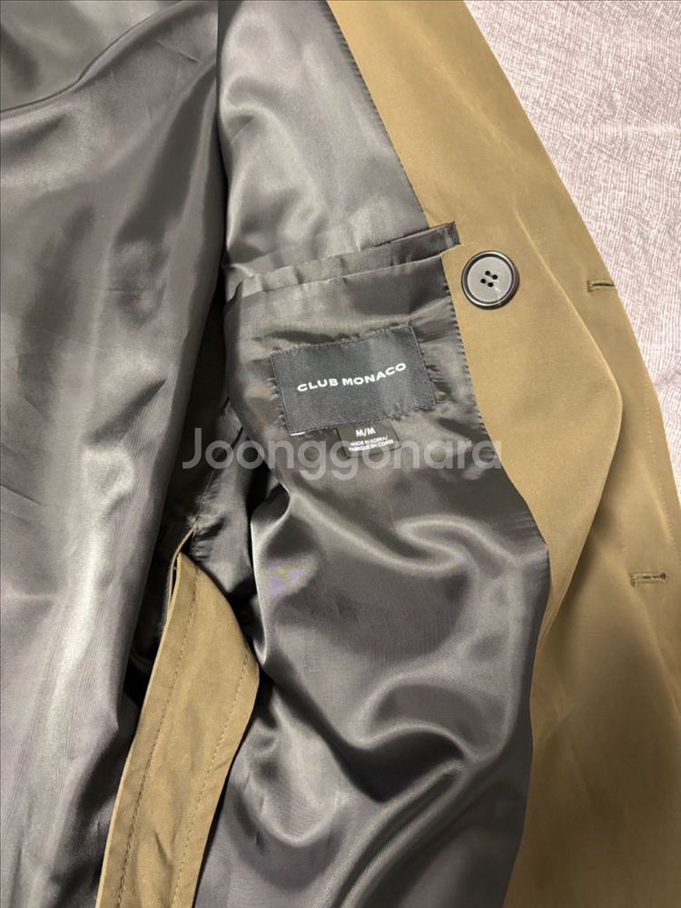 클럽모나코 트렌치 코트 카키--4
