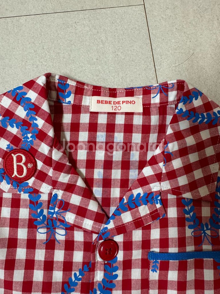 [새상품]베베드피노 반팔 셔츠 120사이즈--1