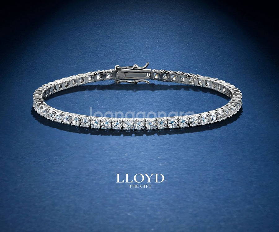 [로이드]화이트 타임리스 3MM 베이직 테니스 팔찌--0