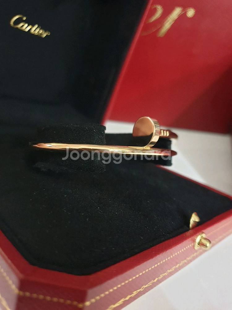 까르띠에 정품 저스트앵끌루 클래식 핑크골드 팔찌--4