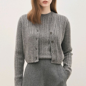 한섬 더캐시미어[새옷]캐시미어 블렌드 비즈라인니트 세트