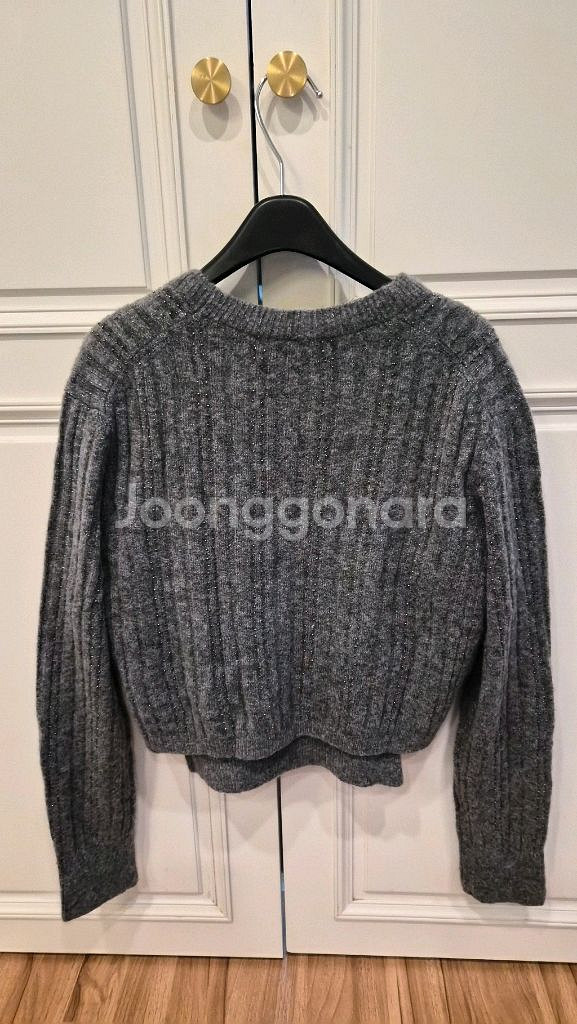 한섬 더캐시미어[새옷]캐시미어 블렌드 비즈라인니트 세트--8