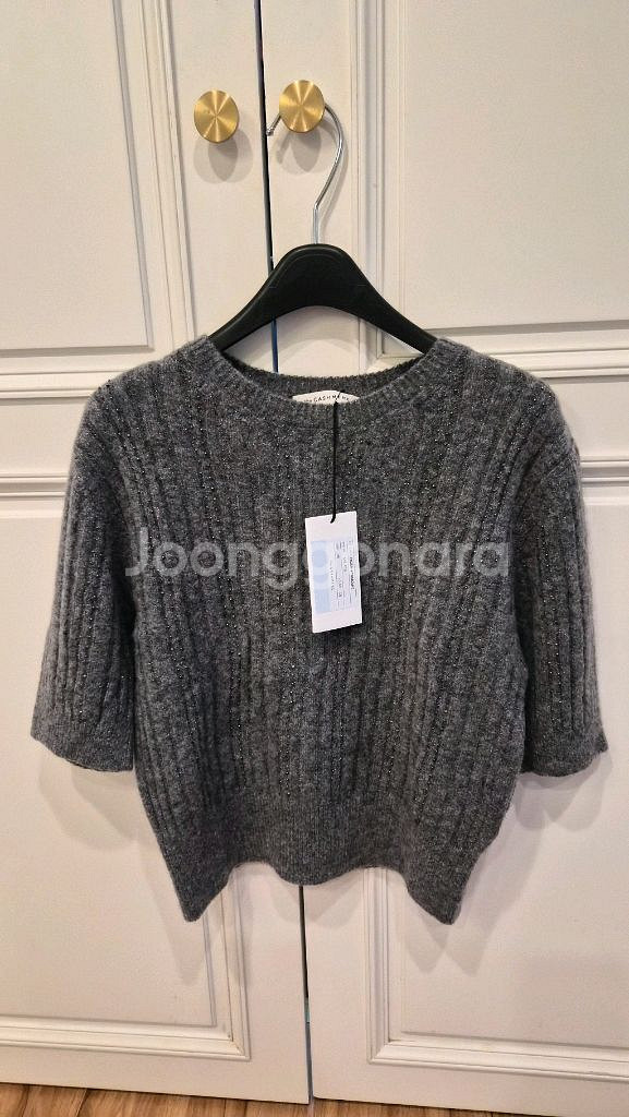 한섬 더캐시미어[새옷]캐시미어 블렌드 비즈라인니트 세트--9