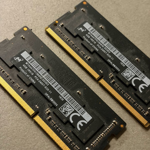 ddr4 4gb 노트북램 두개 팝니다
