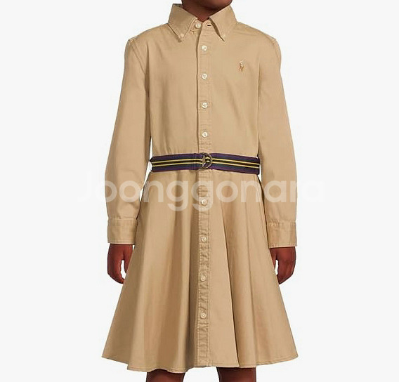 [걸즈12,14]폴로랄프로렌 치노 코튼 셔츠드레스 팝니--0