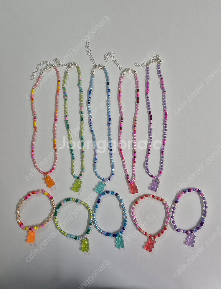 새상품) 곰돌이목걸이5+팔찌5세트 12,000원--0