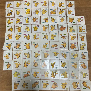 일판 피카츄 띠부띠부씰 판매해요, 포켓몬 띠부씰 이미지