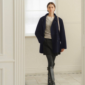 유메르 모엘 캐시미어 코트 네이비 15프로가로 양도