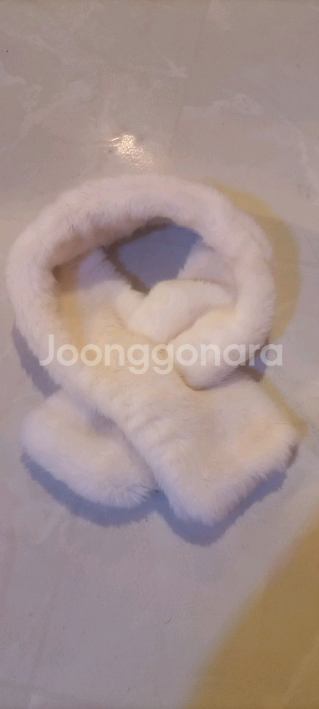 Marja Kurki 퍼 목도리 아이보리--0