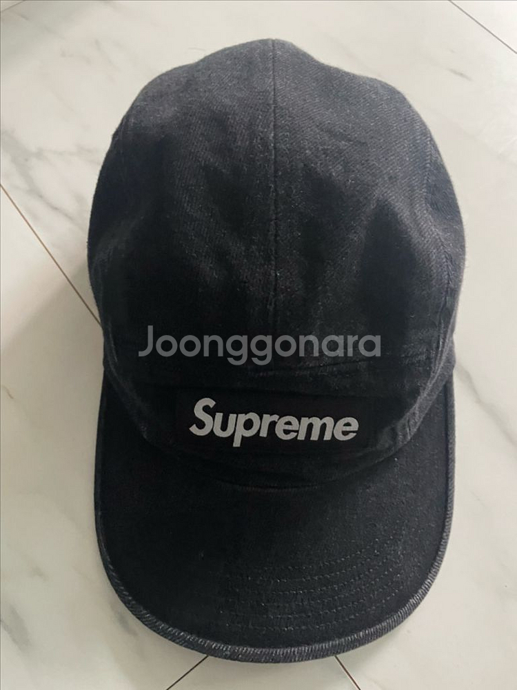 슈프림 캠프캡 데님 블랙--1