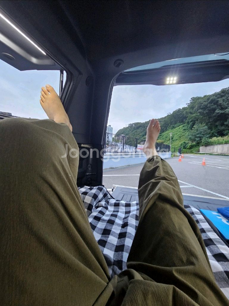 차량용 에어매트 튜브형 1회피칭한상태--2