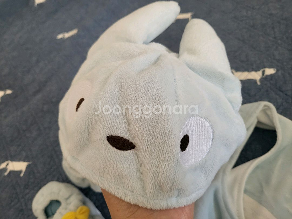 토토로 베이비 모자, 턱받이, 덧신 세트--1