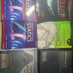 공학 전공 서적 모음 (정역학, 유체역학 외)