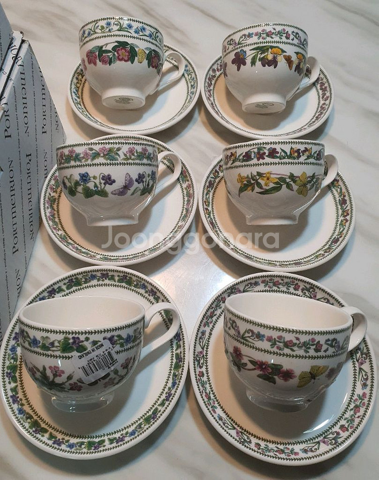 영국 포트메리온 베리에이션찻잔0.28L 6조 일괄--1