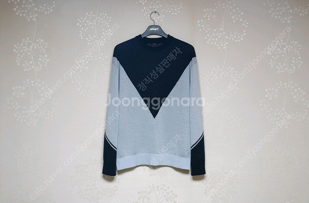 시스템옴므 울 혼방 컬러 블록 니트--0