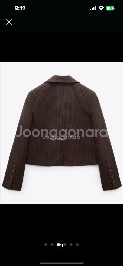 최종가 자라 체크 크롭 블레이저 셋트 xs 새상품--2