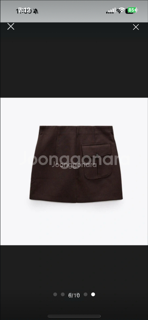 최종가 자라 체크 크롭 블레이저 셋트 xs 새상품--5