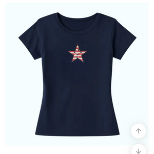 USA 성조기 별 프린팅 반팔티 유어프롬 에이블리