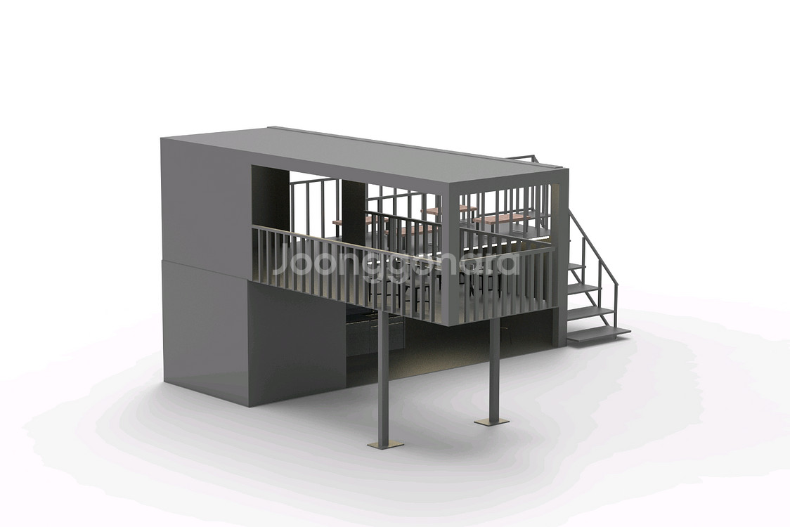 행사용 2층 컨테이너 부스--1