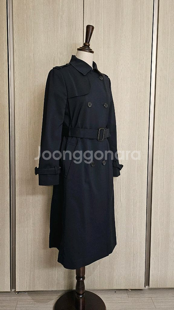 (택있는새상품)프라다원단느낌 버버리감성 네이비 더블 트렌치코트 55--6