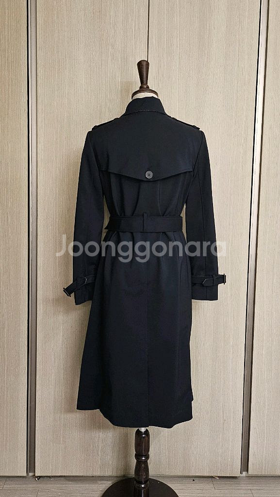 (택있는새상품)프라다원단느낌 버버리감성 네이비 더블 트렌치코트 55--7