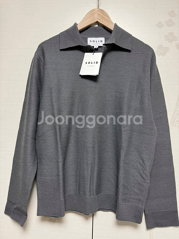 [미착용] 솔리드옴므 카라넥니트 95--0