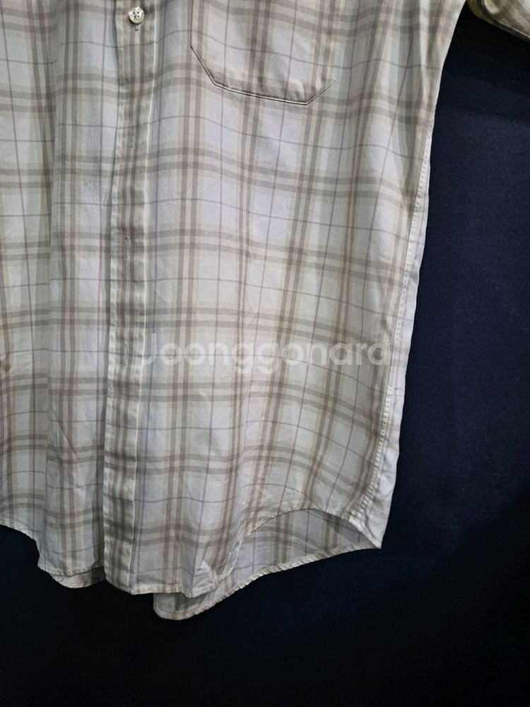 버버리 스트라이프 체크 남성 100 긴팔셔츠--5