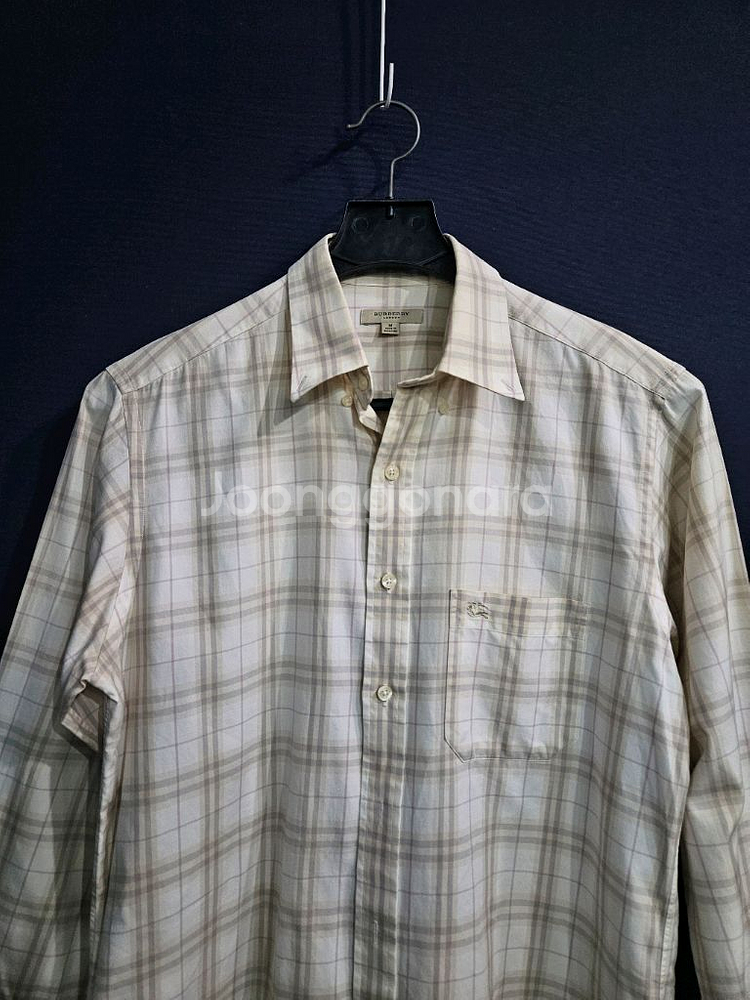 버버리 스트라이프 체크 남성 100 긴팔셔츠--6