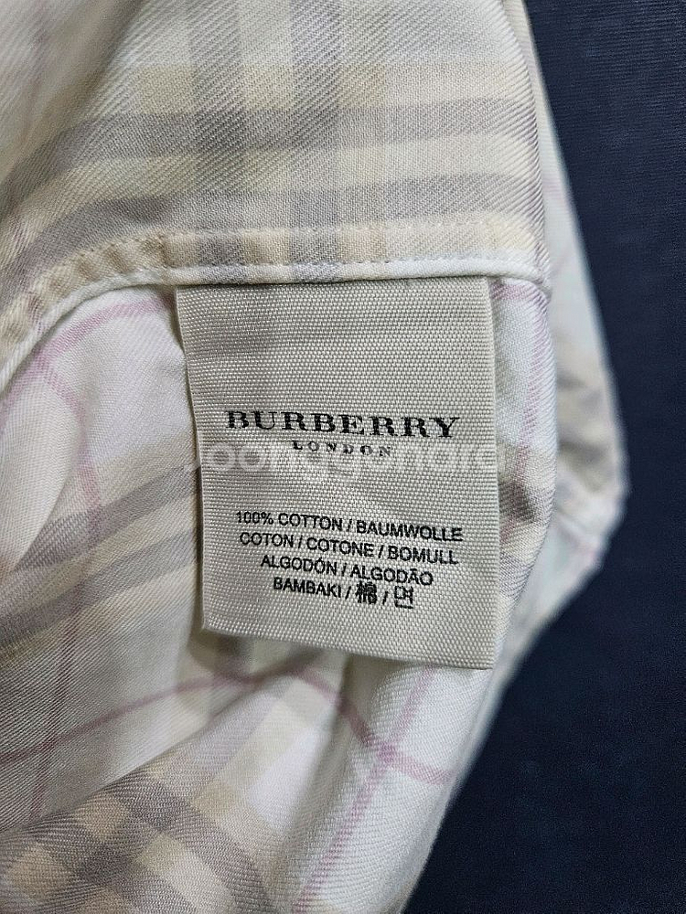 버버리 스트라이프 체크 남성 100 긴팔셔츠--8