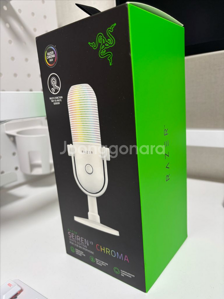 레이저 세이렌 V3 크로마 화이트 에디션 + 마이크암--0